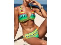 Criss Cross Back Printed Bikini Set