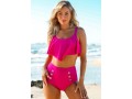 Double Straps Asymmetric Hem High Waist Bikini Set