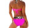 Halter Neck Printed Mid Waist Bikini Set