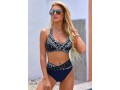 High Waist Halter Printed Bikini Set