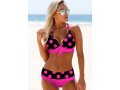 Polka Dot Mid Waist Bowknot Bikini Set