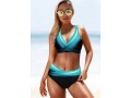 Printed Mid Waist Spaghetti Strap Bikini Set