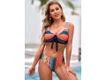 Printed Spaghetti Strap Tie Back Bikini Set