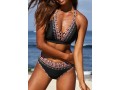 Tribal Print Criss Cross Back Bikini Set