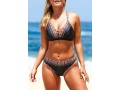 Tribal Print Criss Cross Back Bikini Set