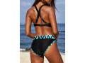 Tribal Print Criss Cross Back Ladder Cutout Bikini Set