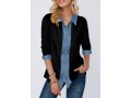 Button Up Denim Panel Turndown Collar Shirt