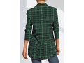 Plaid Green Patricks Day Button Up Blouse