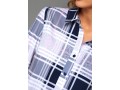 Plaid Print Button Front Turndown Collar Blouse