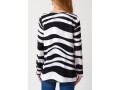 Striped Tassel V Neck Long Sleeve Blouse