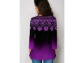 Tribal Print Ombre Three Quarter Sleeve Blouse