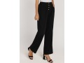 Black Decorative Button Pocket Detail Pants