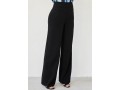 Black High Waist Zipper Fly Loose Pants