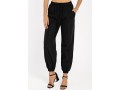 Black High Waisted Pocket Tie Front Pants