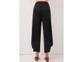 Black High Waisted Side Slit Pants