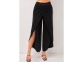 Black High Waisted Side Slit Pants