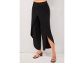 Black High Waisted Side Slit Pants