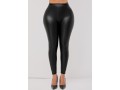 Black High Waisted Skinny Elastic Detail Pants