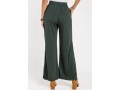 Blackish Green Side Slit Tie Design Pants