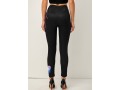 Colorful Elastic Detail High Waisted Skinny Pants