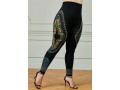 Dashiki Print Elastic Waist Plus Size Skinny Pants