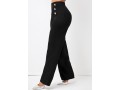 Double Breasted High Waist Solid Pants