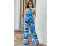 Geometric Print High Waisted Loose Pants