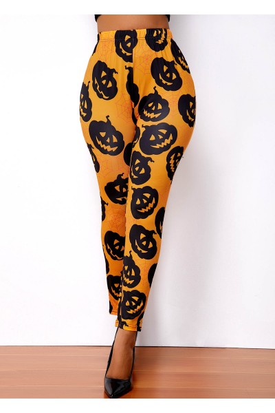 Halloween Print High Waist Super Elastic Legging