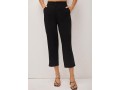 High Waist Black Pocket Design Pants