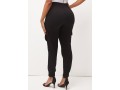 High Waist Pockets Black Elastic Detail Pants