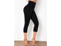 High Waist Solid Cropped Legging Pants