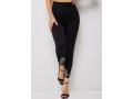 High Waisted Skinny Printed Cutout Detail Pants