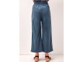 Peacock Blue High Waisted Pockets Pants