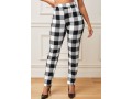 Plaid High Waisted Color Block Pants