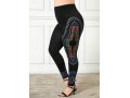 Plus Size Tribal Print High Waist Legging