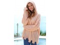 Asymmetric Hem Hooded Collar Long Sleeve Sweater