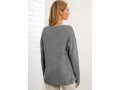 Color Block V Neck Long Sleeve Sweater