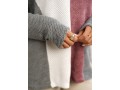 Color Block V Neck Long Sleeve Sweater