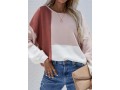 Contrast Tie Back Round Neck Sweater