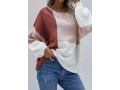 Contrast Tie Back Round Neck Sweater