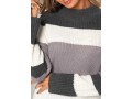 Dip Hem Patchwork Long Sleeve Sweater