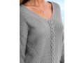 Lace Up V Neck Long Sleeve Sweater