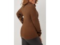 Leopard Brown Tie Front V Neck Sweater