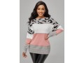 Leopard Long Sleeve Color Block Sweater