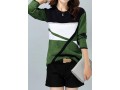 Long Sleeve Green Round Neck Sweater