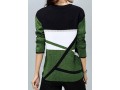 Long Sleeve Green Round Neck Sweater