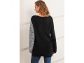 Long Sleeve V Neck Contrast Sweater