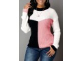 Pink Long Sleeve Round Neck Sweater