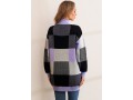 Plaid Long Sleeve Quarter Zip Sweater