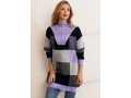 Plaid Long Sleeve Quarter Zip Sweater